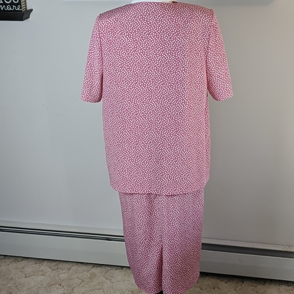 Vintage Florentine Pink Polka Dot Dress With Matching Jacket 12 (fits M) - Picture 4 of 16